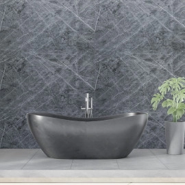 Декоративна ПВХ плита 1,22м х 2,44м х 3мм Сірий натуральний мармур SW-00001406