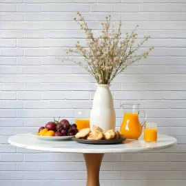 Декоративна ПВХ панель 960х480х4мм Біла цегла SW-00001427