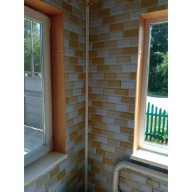 Декоративна ПВХ панель 960х480х4мм Біло-бежева клінкерна цегла SW-00001430