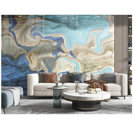 Самоклеюча вінілова плитка набір (6 рулонів) 3600х2800х2мм Блакитний SW-00001449