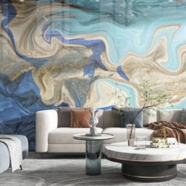 Самоклеюча вінілова плитка набір (6 рулонів) 3600х2800х2мм Блакитний SW-00001449