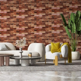 Самоклеюча 3D панель 19600x700x3мм Коричнева Катеринославська Цегла SW-00001469