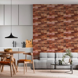 Самоклеюча 3D панель 19600x700x3мм Коричнева Катеринославська Цегла SW-00001469