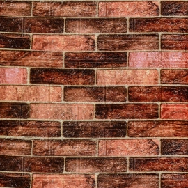 Самоклеюча 3D панель 19600x700x3мм Коричнева Катеринославська Цегла SW-00001469