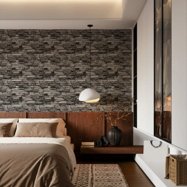 Самоклеюча 3D панель 700x770x3мм Графітовий (59-3) SW-00001481