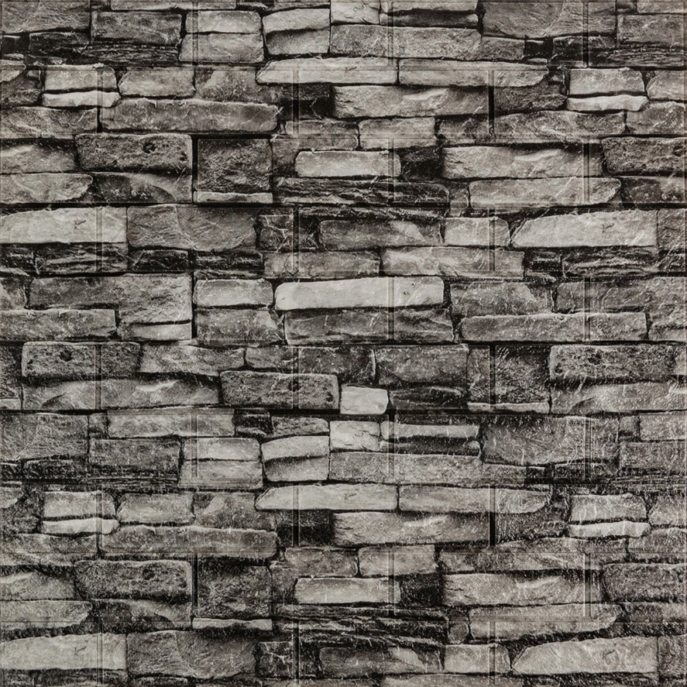 Самоклеюча 3D панель 700x770x3мм Графітовий (59-3) SW-00001481