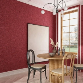 Лляні теплі шпалери на самоклейці 2800х650х2мм Бардо меланж (D) SW-00001492