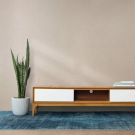 Лляні теплі шпалери на самоклейці 2800х650х2м Персиковий відтінок (D) SW-00001493