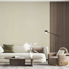 Лляні теплі шпалери на самоклейці 2800х650х2мм Вершкового відтінку (D) SW-00001496