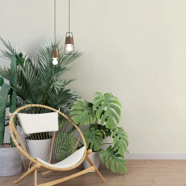 Лляні теплі шпалери на самоклейці 2800х650х2мм Вершкового відтінку (D) SW-00001496