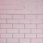 Панель стінова 700х700х5мм Рожева цегла зі сріблом SW-00001501