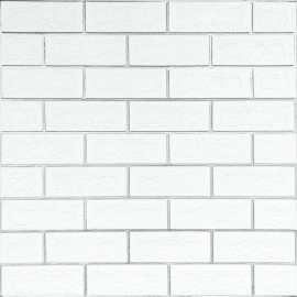 Панель стінова 70*70cm*5mm біла цегла зі сріблом (D) SW-00001502