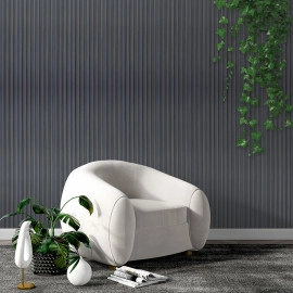 Рейка декоративна WPC стінова 3000х160х23мм Графіт SW-00001529