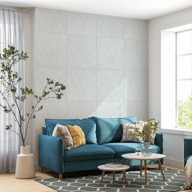 Декоративна ПВХ плита 600х600х3мм Білий мармур (S) SW-00001620