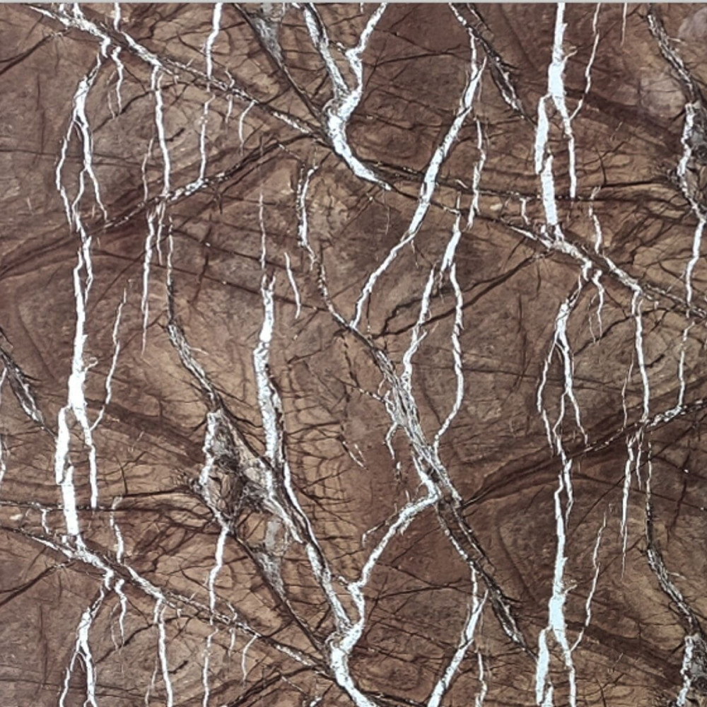 Декоративна ПВХ плита 600х600х3мм Коричневий мармур (S) SW-00001622