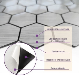 Самоклеюча PET мозаїка 300х300х4мм SW-00001663