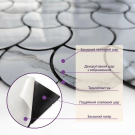 Самоклеюча PET мозаїка 300х300х4мм SW-00001666