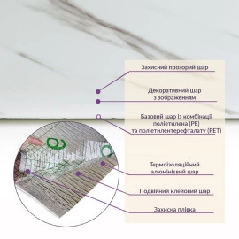 Самоклеюча стінова PET плитка у рулоні 600х3000х2мм SW-00001691