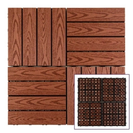 Композитна плитка WPC 30х30х2см Червоне дерево (D) SW-00001707