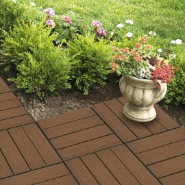 Композитна плитка WPC 30х30х2см Натуральне дерево (D) SW-00001711