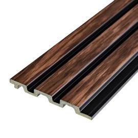 Рейка декоративна PS 2900х120х12мм Темний горіх SW-00001745