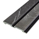 Рейка декоративна PS 2900х120х12мм Сірий мармур SW-00001751