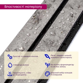 Рейка декоративна PS 2900х120х12мм Бетон із золотими вкрапленнями SW-00001752