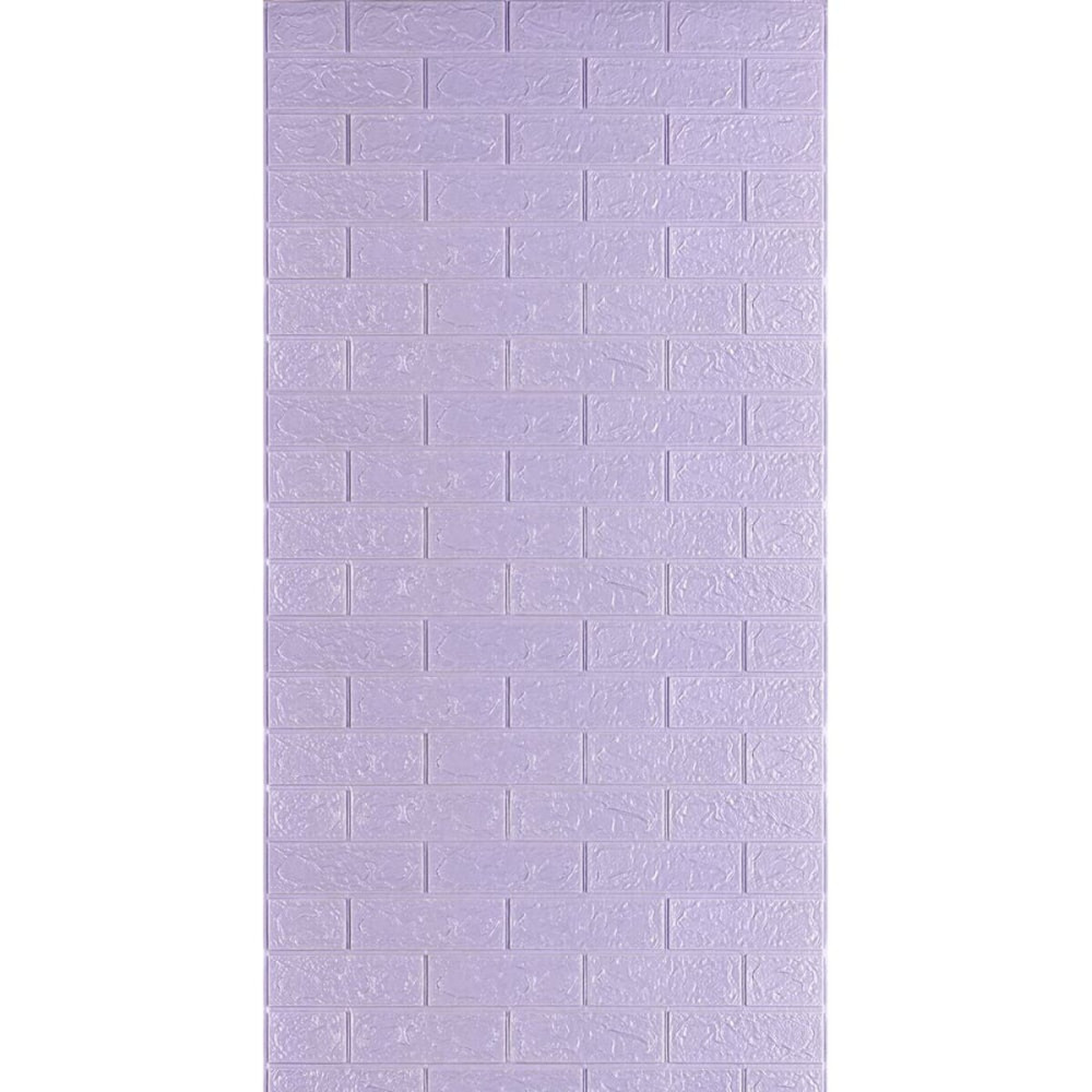Самоклеюча 3D панель 3080x700x3мм Світло-фіолетова Цегла SW-00001758