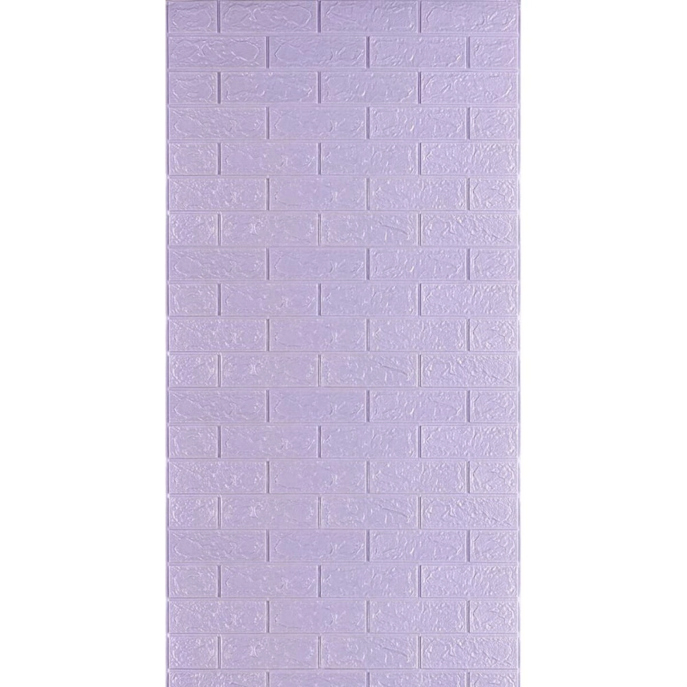 Самоклеюча 3D панель 3080x700x3мм Світло-фіолетова Цегла SW-00001758