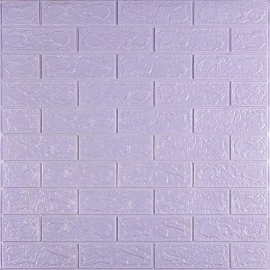 Самоклеюча 3D панель 3080x700x3мм Світло-фіолетова Цегла SW-00001758
