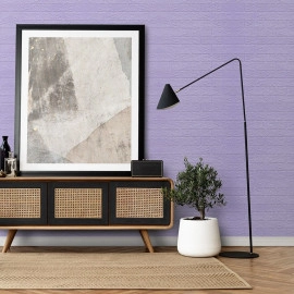 Самоклеюча 3D панель 3080x700x3мм Світло-фіолетова Цегла SW-00001758