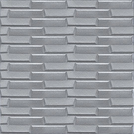 Самоклеюча 3D панель 3080x700x5мм Кладка Срібло SW-00001760