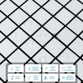 Самоклеюча алюмінієва плитка 300х300х3мм Біла мозайка SW-00001775