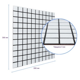 Самоклеюча алюмінієва плитка 300х300х3мм Біла мозайка SW-00001775