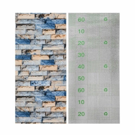 Самоклеючі шпалери 2800х500х1,5мм Синьо-жовта катиринославська цегла (D) SW-00001785