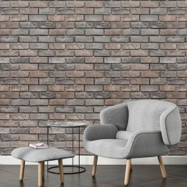 Самоклеючі шпалери 2800х500х1,5мм Коричнева катериновлавська цегла (D) SW-00001786