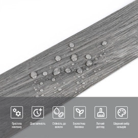 Молдинг вініловий самоклеючий 5000х100х2мм Матовий (D) SW-00001797