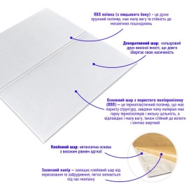 Панель стінова 3D 700х700х3мм Квадрат білий SW-00001802