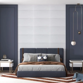 Панель стінова 3D 700х700х3мм Квадрат білий SW-00001802