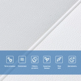 Панель стінова 3D 700х700х3мм Квадрат білий SW-00001802