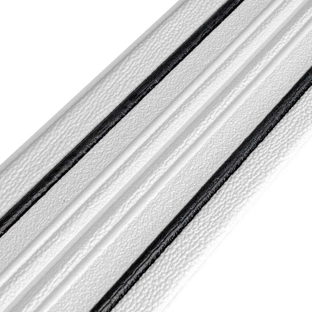 Плінтус РР самоклеючий 2300х140х4мм Білий з чорною смужкою (D) SW-00001810