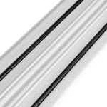 Плінтус РР самоклеючий 2300х140х4мм Білий з чорною смужкою (D) SW-00001810