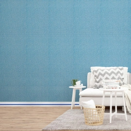 Плінтус РР самоклеючий 2300х70х4мм Білий з синьою смужкою (D) SW-00001831