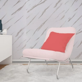 Плінтус РР самоклеючий 2300х70х4мм Білий з сірою смужкою (D) SW-00001833