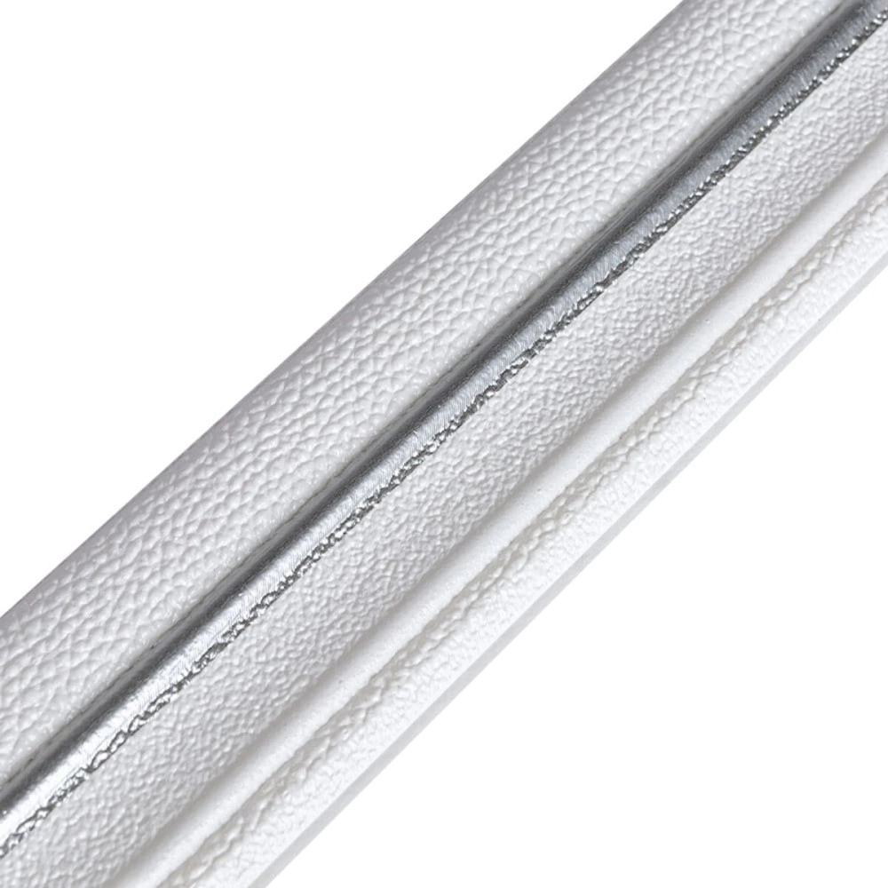 Плінтус РР самоклеючий 2300х70х4мм Білий з сірою смужкою (D) SW-00001833