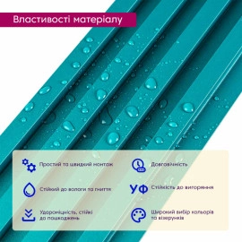 Рейка декоративна WPC стінова 3000х160х23мм Темна бірюза SW-00001863