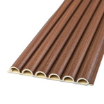 Рейка декоративна WPC кругла стінова 3000х152х15мм Каштан SW-00001872
