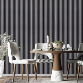 Рейка декоративна WPC кругла стінова 3000х152х15мм Графіт SW-00001873