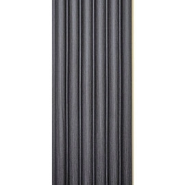 Рейка декоративна WPC кругла стінова 3000х152х15мм Графіт SW-00001873