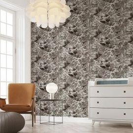 Панель стінова 3D 700х770х2мм (061-2) Мармур Чорний SW-00001912